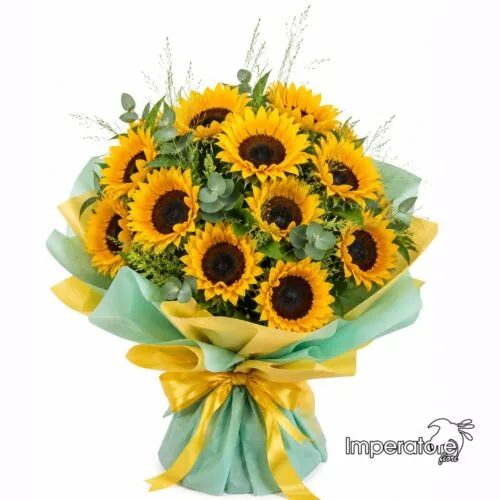 Bouquet di girasoli freschi